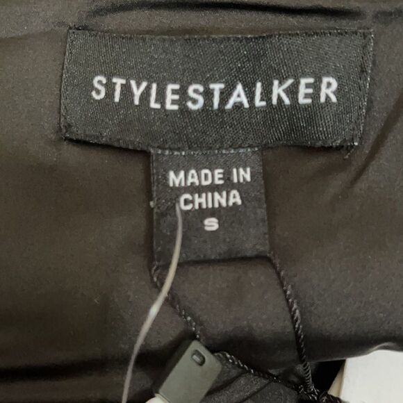 Stylestalker Asymmetrical Black Lana Noir Halter Crepe Dress S - Picture 5 of 14